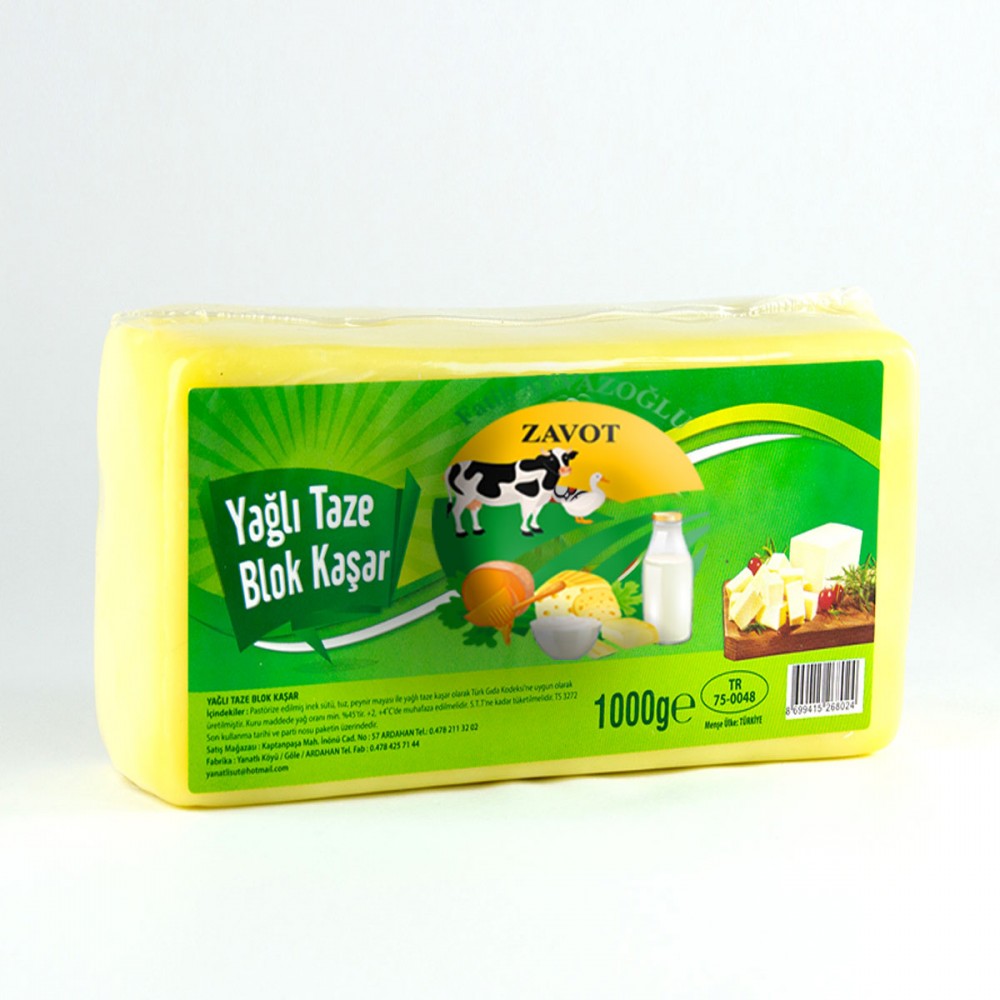 Taze Blok Kaşar (1 Kg) Taze Blok Kaşar (1 Kg)