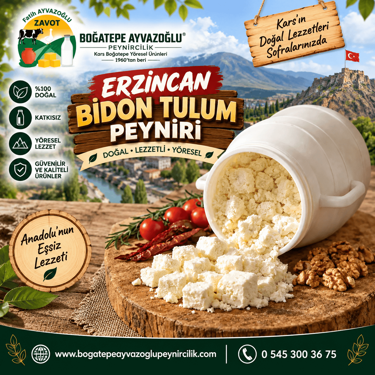 Erzincan Bidon Tulum Peyniri