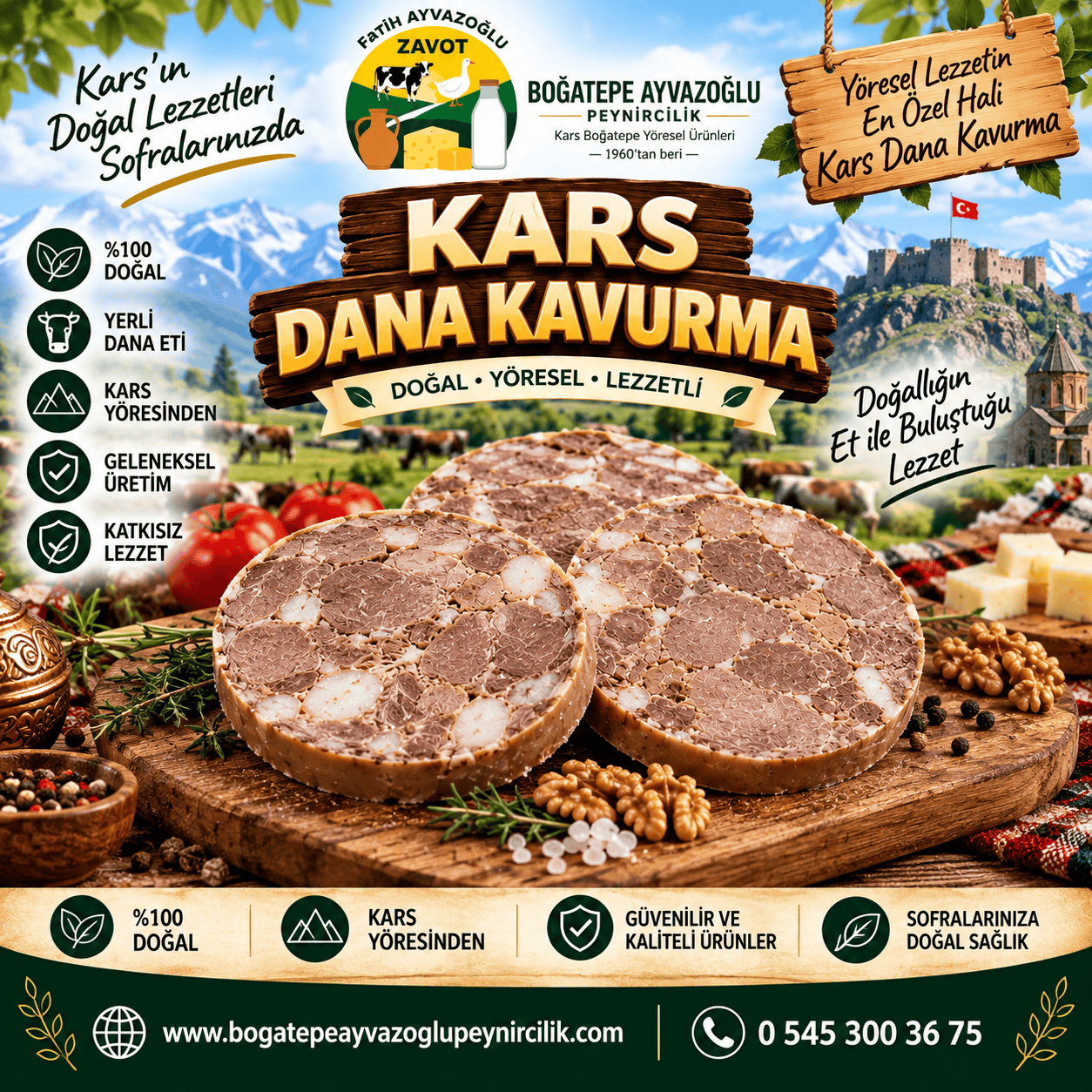 Kars Dana Kavurma 1 Kg