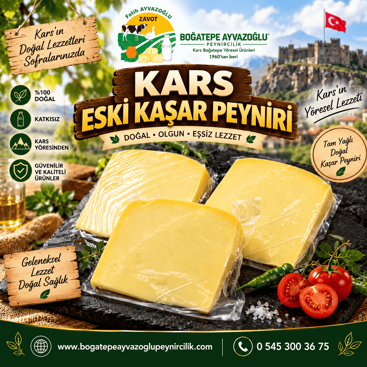 Eski Kaşar Peyniri 500 Gr