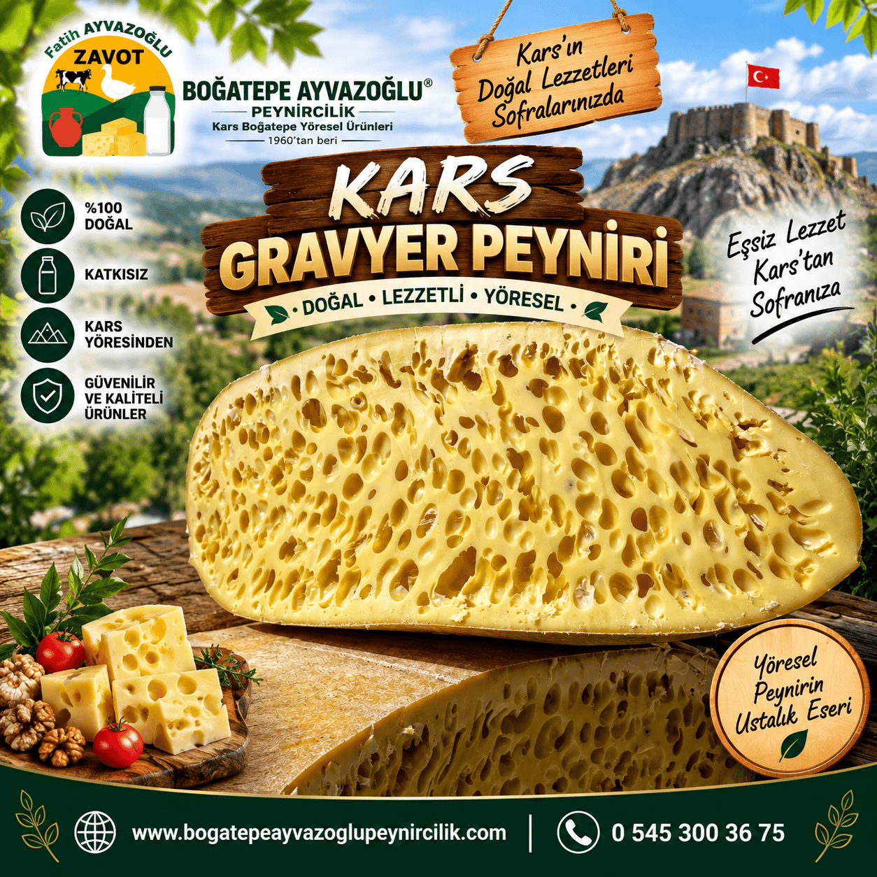 Kars Gravyer Peyniri 1 Kg