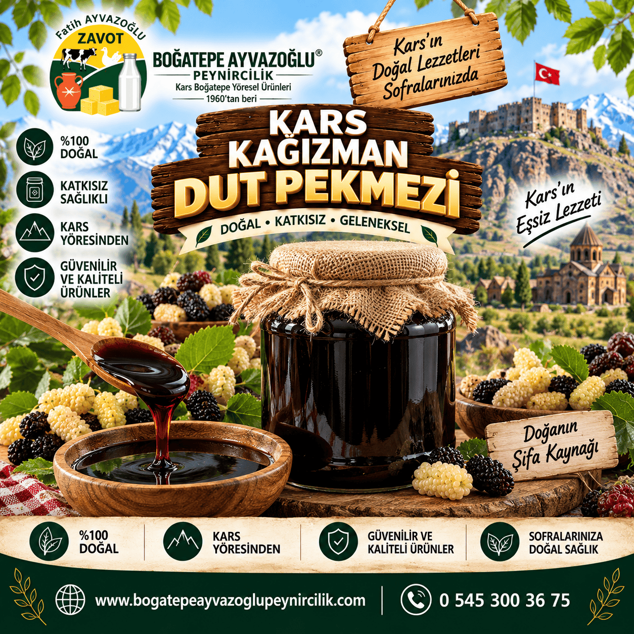Kars Kağızman Dut Pekmezi