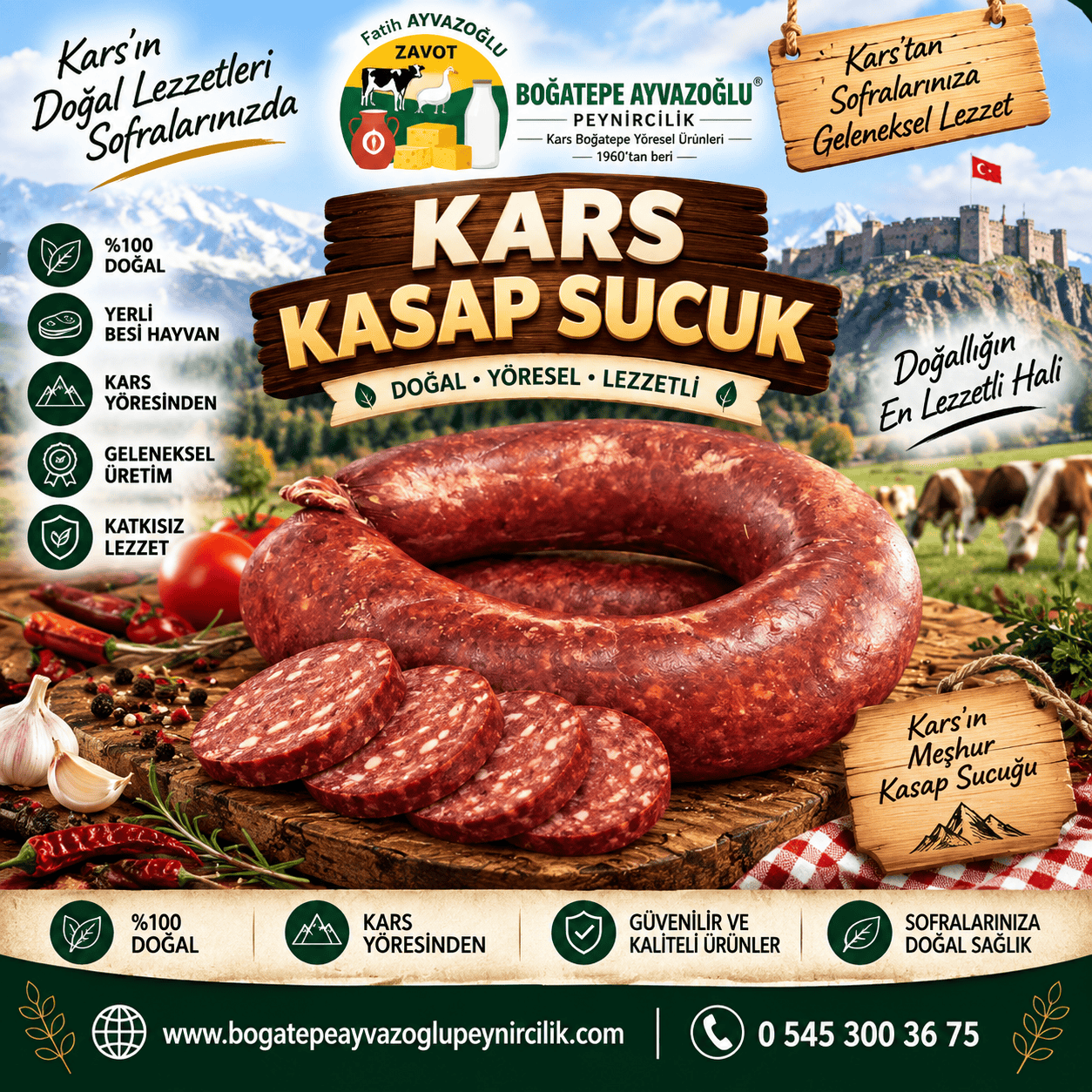 Kars Kasap Sucuk 1 Kg