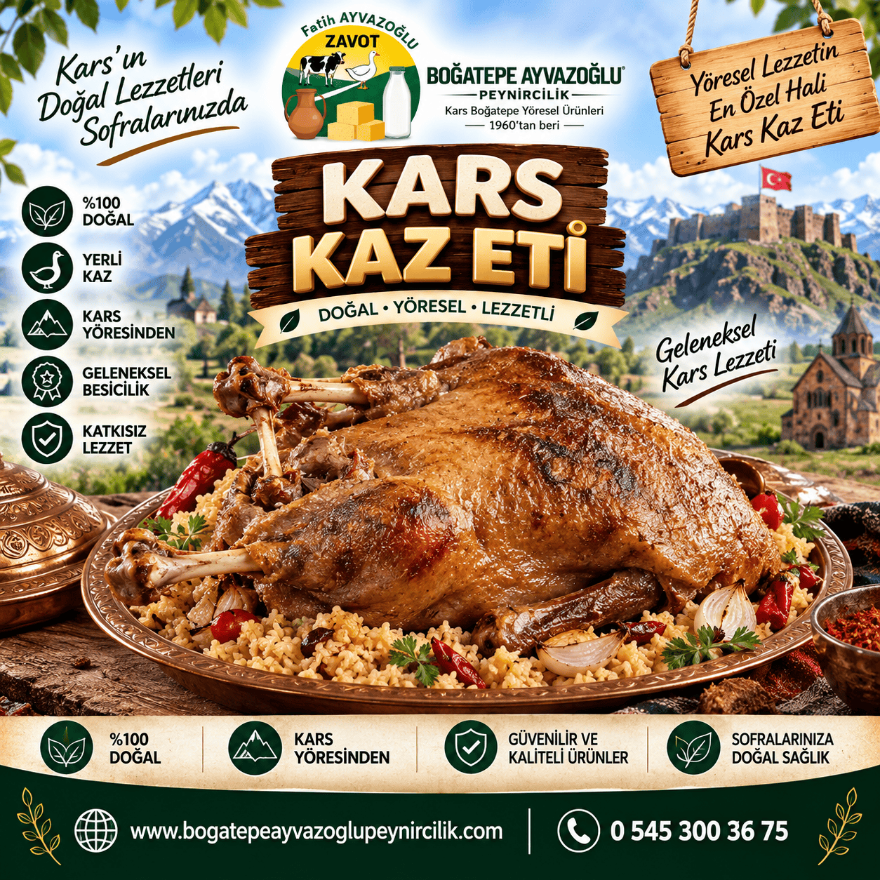 Kars Kaz Eti 2500 - 3500 Kg arası